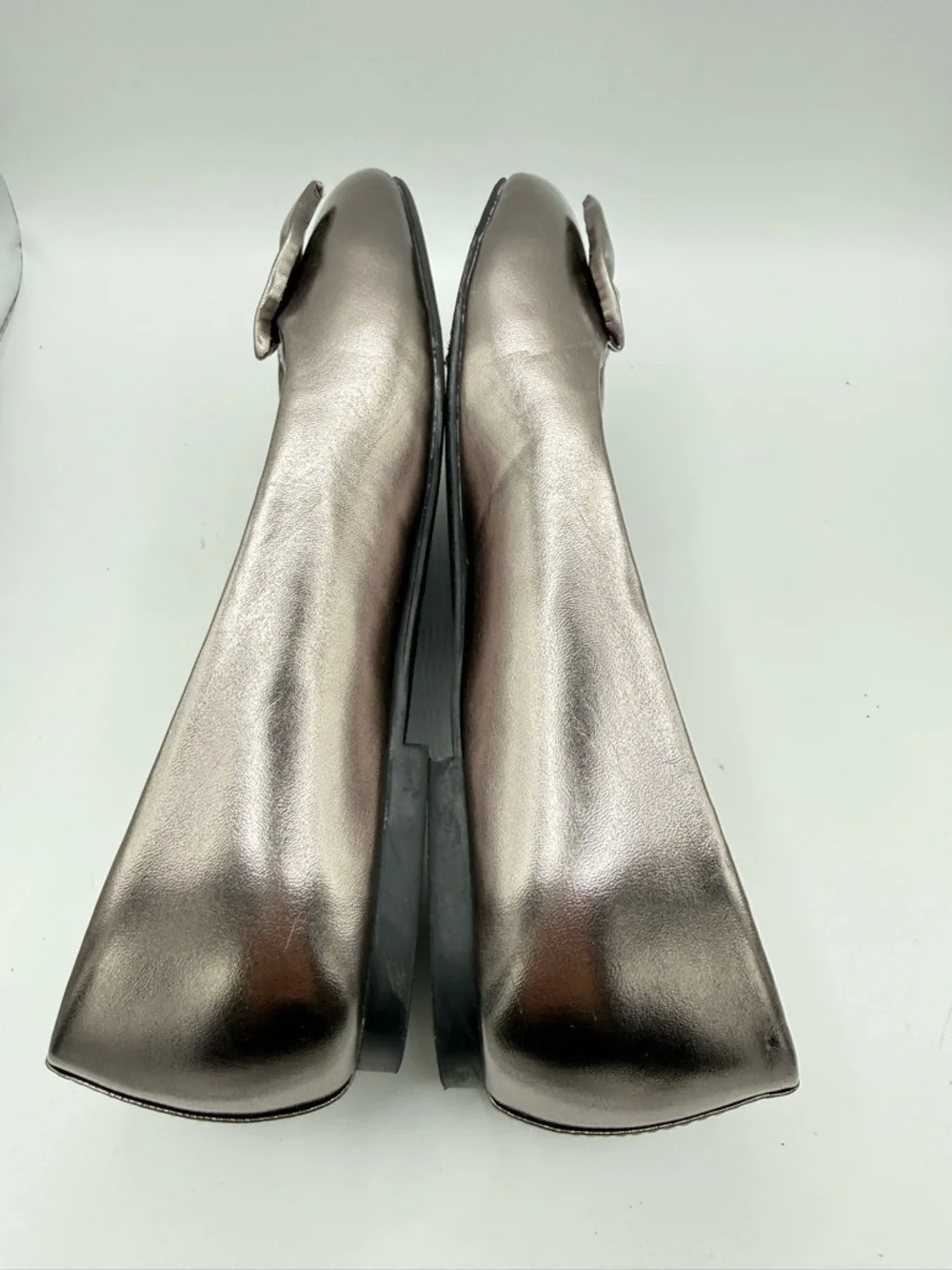 Sam Edelman Felicity Chelzee Ballet Flats Women's Size‎ 6 Metallic Silver Bow